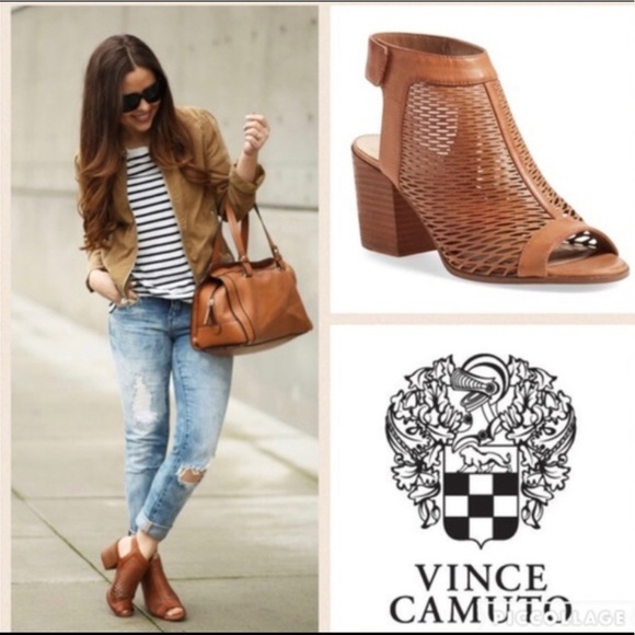 Vince Camuto Lavette Perforated Peep Toe Bootie size 11 - Picture 2 of 6